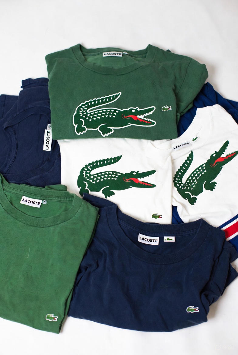 Lacoste T-Shirt Uomo Vintage Anni '80/'90 – Coccodrillo Ricamato Originale 100% Autentica