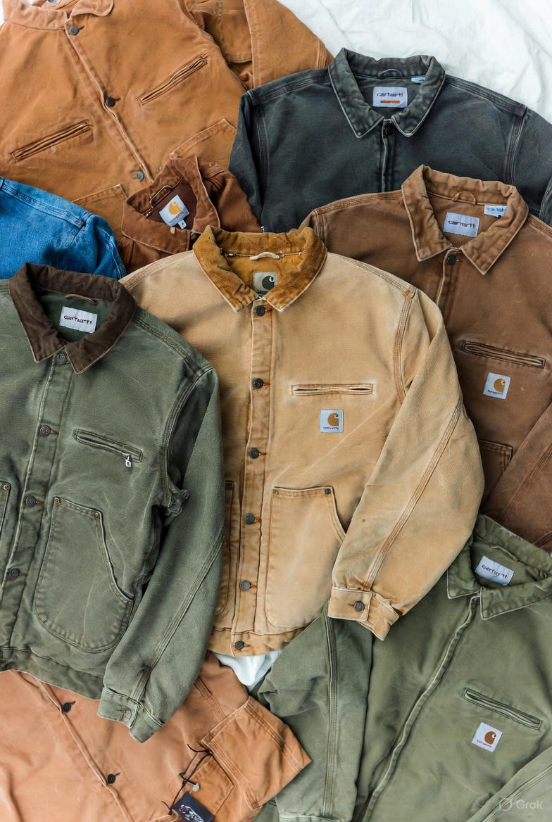 Carhartt Giacca Detroit o Active Jacket Vintage Anni '90/2000 – Made in USA 100% Originale